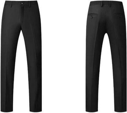 Vogrtcc Men Business Suit Fashion Single-Breasted Male Striped Blazers and Pants Casual Clothes