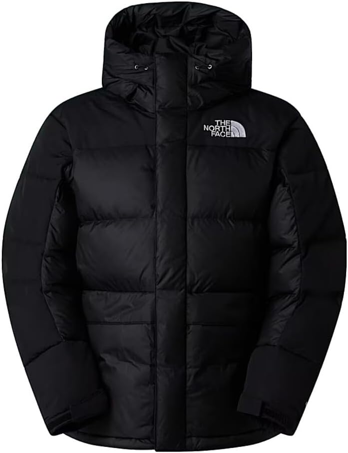 The North Face Padded Jacket with Hood, Waterproof Winter Parka in Black, Insulated Down, Zipper Closure