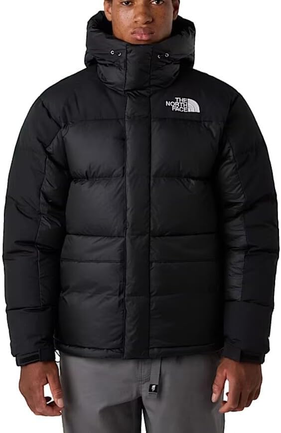 The North Face Padded Jacket with Hood, Waterproof Winter Parka in Black, Insulated Down, Zipper Closure