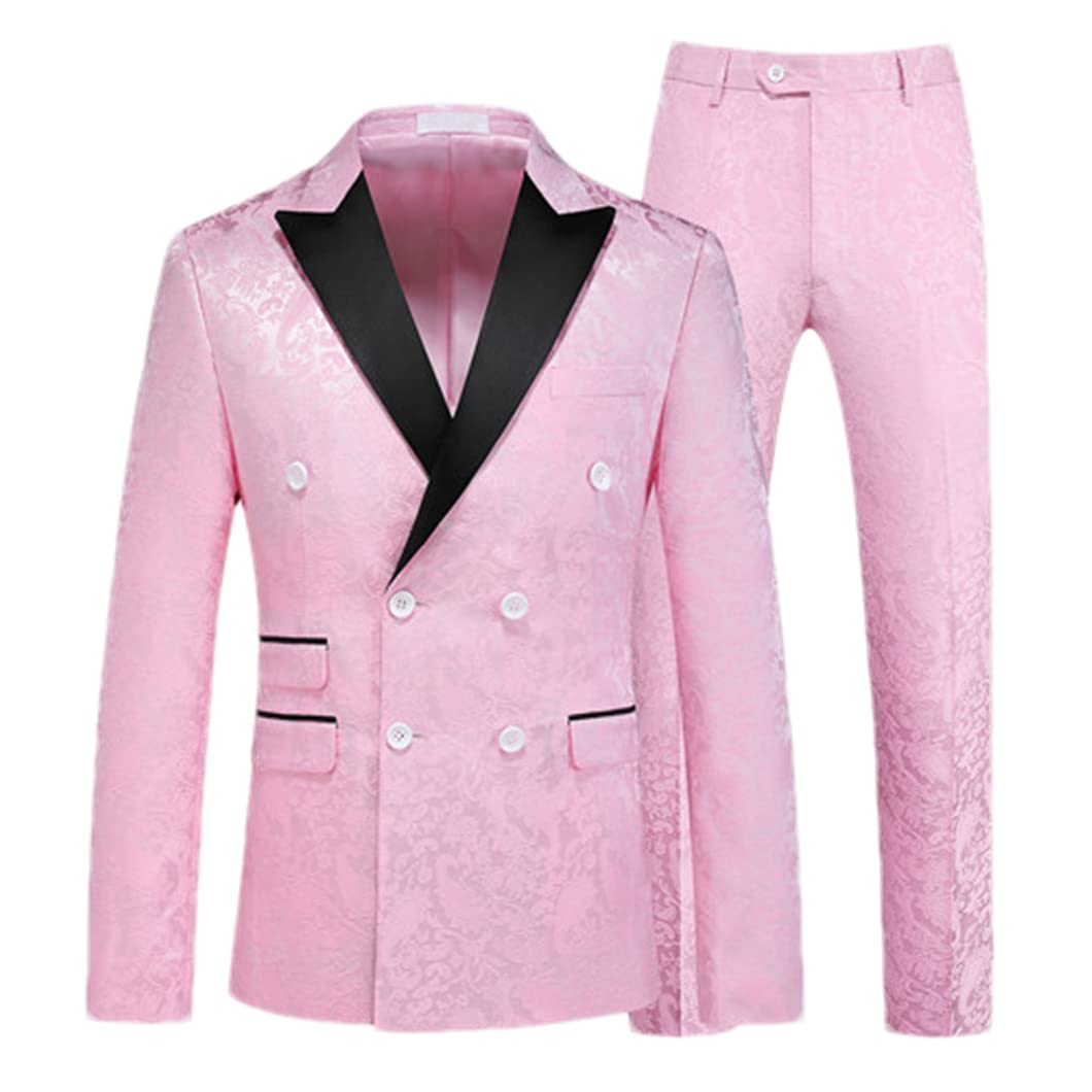 Jacquard Suit Men Clothing Wedding Party 2Piece Set Blazers Jacket And Pants