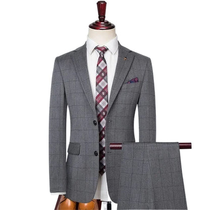 (Suit Jacket + Pants) 5XL Men's Clothing a Variety of Styles to Choose from Italian Slim Dress Wedding Men's 2-Piece Suit (Color : D, Size : XL Code)