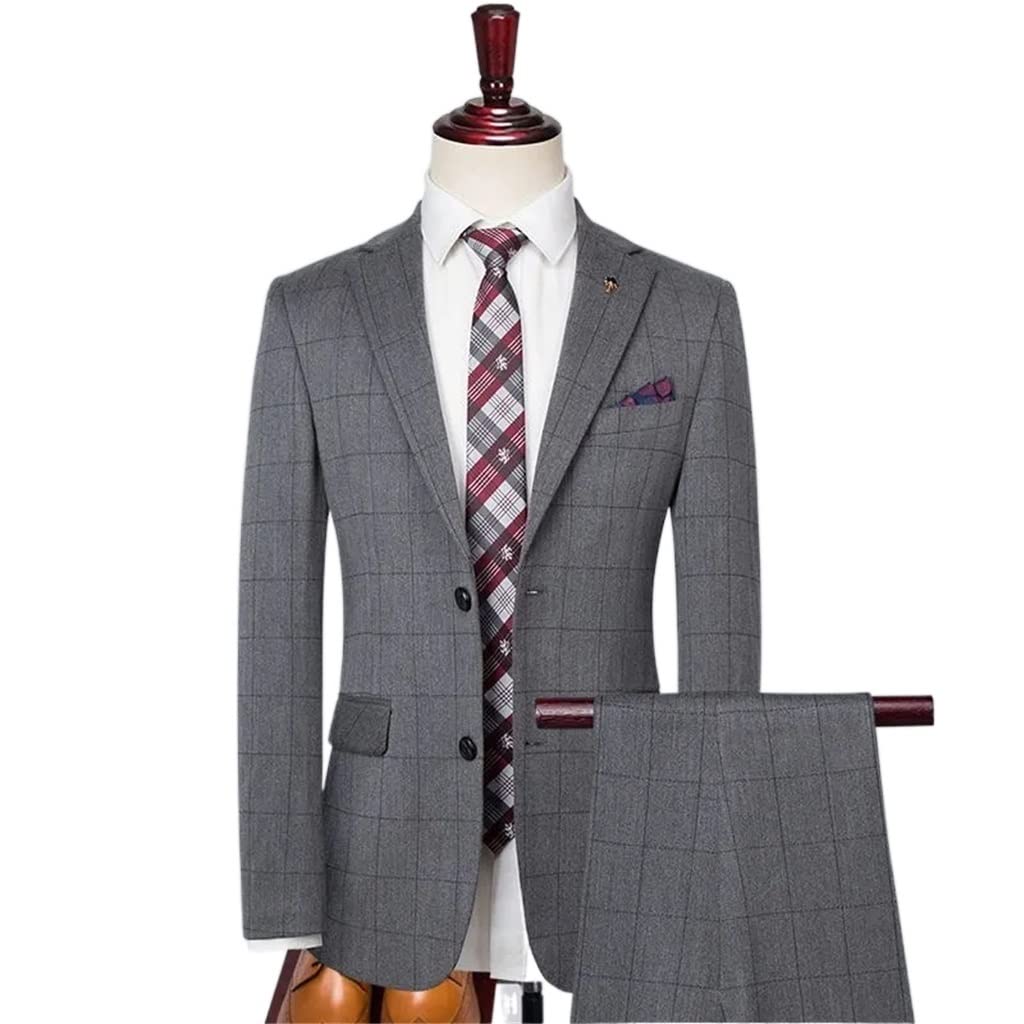 (Suit Jacket + Pants) 5XL Men's Clothing a Variety of Styles to Choose from Italian Slim Dress Wedding Men's 2-Piece Suit (Color : D, Size : XL Code)