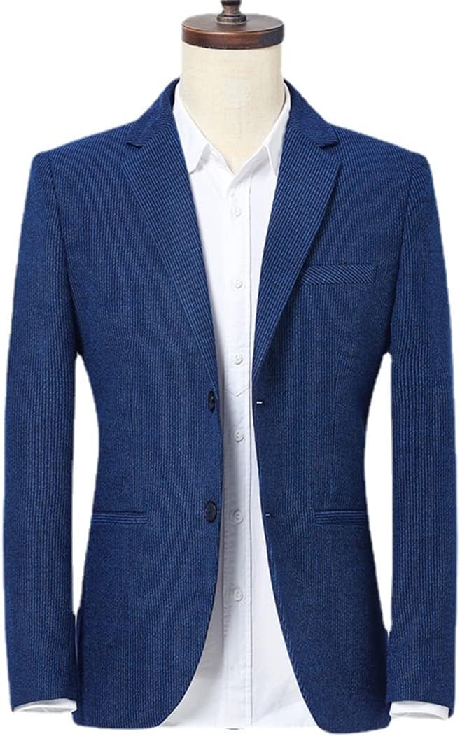 Vogrtcc Men Business Suit Fashion Single-Breasted Male Striped Blazers and Pants Casual Clothes