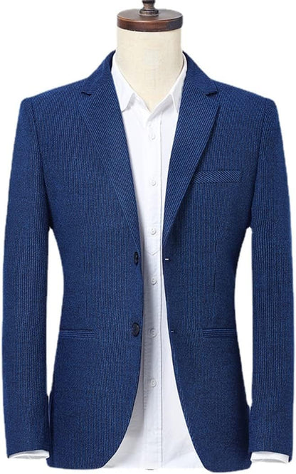 Vogrtcc Men Business Suit Fashion Single-Breasted Male Striped Blazers and Pants Casual Clothes