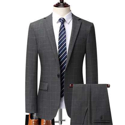 Men's 5XL (Suit Jacket + Pants) Clothing a Variety of Styles to Choose from Italian Slim Dress Wedding Men's 2-Piece Suit (Color : D, Size : 4XL Code)