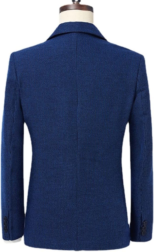 Vogrtcc Men Business Suit Fashion Single-Breasted Male Striped Blazers and Pants Casual Clothes