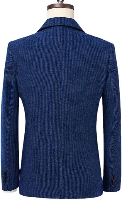 Vogrtcc Men Business Suit Fashion Single-Breasted Male Striped Blazers and Pants Casual Clothes