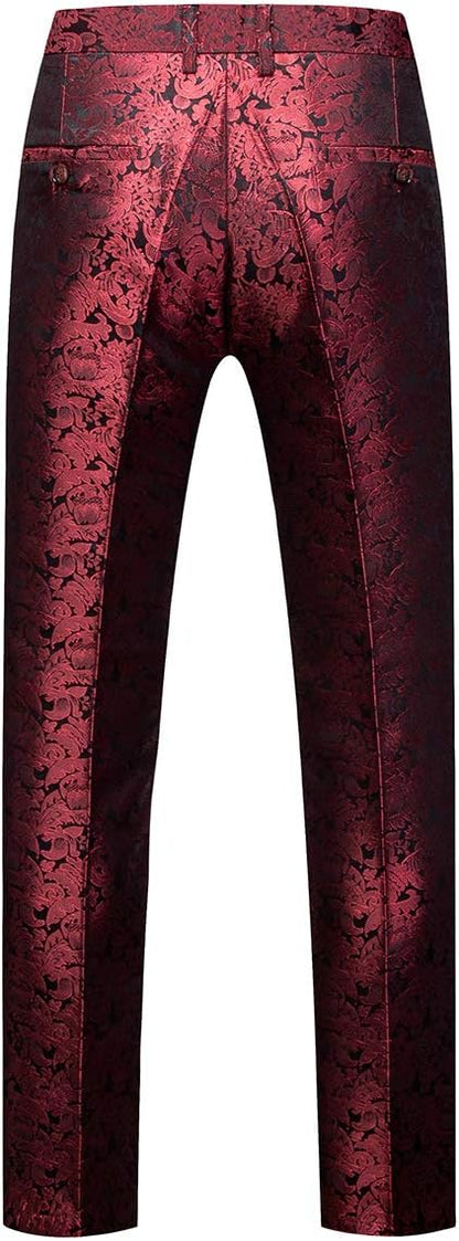 Men's Suits 3 Pieces Wedding Formal Business Shawl Collar Wedding Jacquard Dress Tuxedo Jacket Vest and Trouser