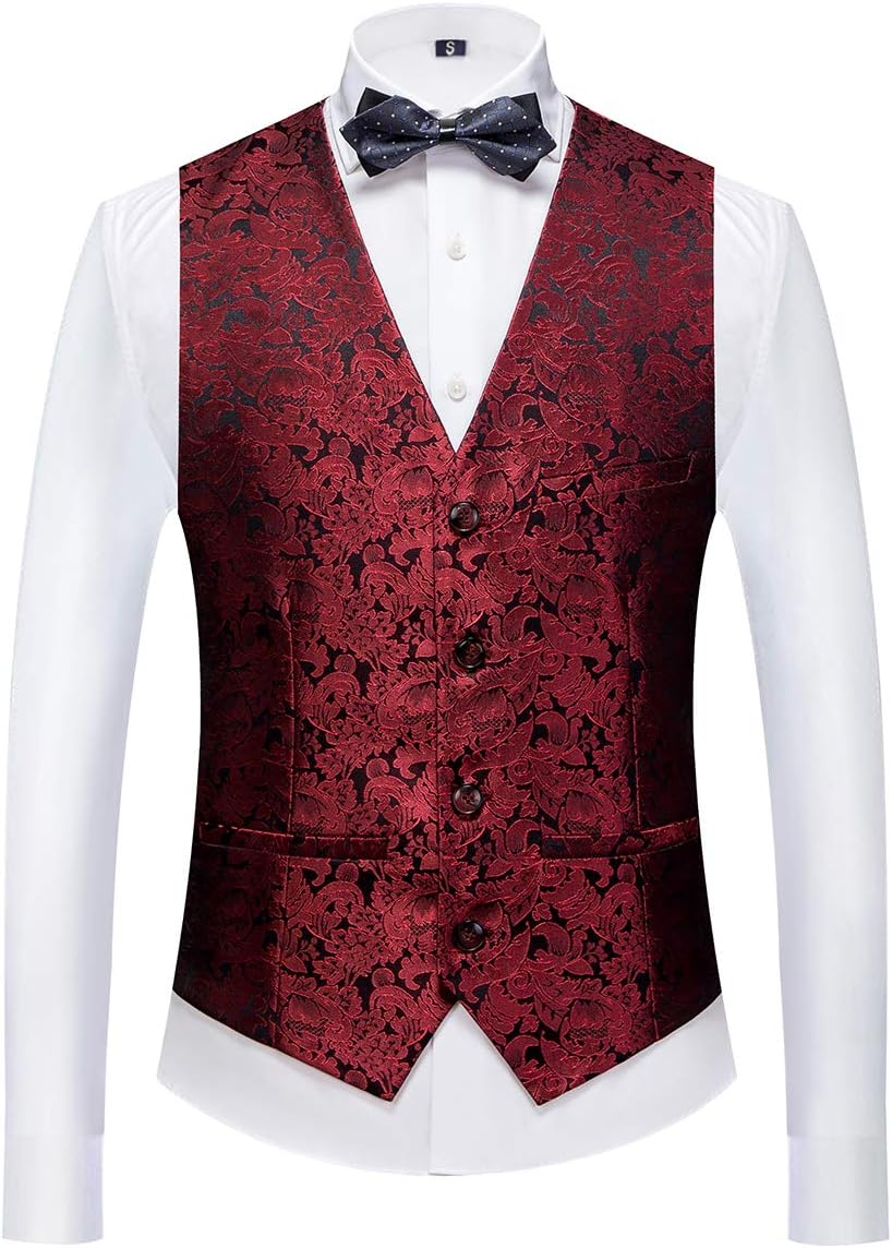 Men's Suits 3 Pieces Wedding Formal Business Shawl Collar Wedding Jacquard Dress Tuxedo Jacket Vest and Trouser